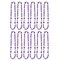 12 Pack Bulk Congrats Grad Graduation Party Bead Necklaces - purple